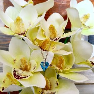 heart shapes crystal necklace